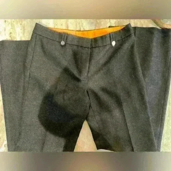 Women’s TORY BURCH Corrina Heather Dark Gray 100%
Wool Trousers- Size 6 - Picture 4 of 5